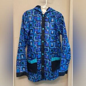 Kids Fantasia Blue Light Weight Geometric Raincoat Size Boys SM, PM